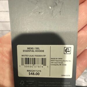 Men's Essential Hoodie in Misted Lilac - XXL